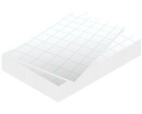 Carton plume, 500 x 700 mm, autocollant, blanc