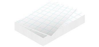 Foam board, 500 x 700 mm, adhesive, white