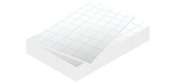 Carton plume, 500 x 700 mm, autocollant, blanc