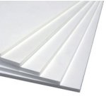 Carton plume, 700 x 100 mm, autocollant, blanc