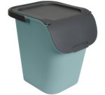 Poubelle de tri TriHome, 40 litres, ciment/anthracite