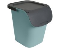 Poubelle de tri TriHome, 40 litres, ciment/anthracite