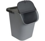 Poubelle de tri TriHome, 40 litres, ciment/anthracite