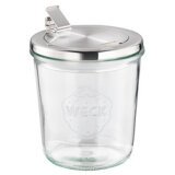 Bocal Weck avec couvercle en inox - Lot de 2