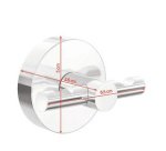 Crochet double pour serviette SMOOZ, chromé