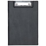 Porte-bloc à pince plastifié, A5, noir