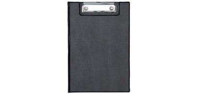 Porte-bloc à pince plastifié, A5, noir