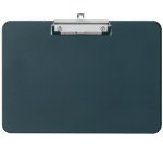 Porte-bloc, plastique PS avec pince, A4 paysage