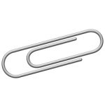 Trombone, galvanisé, 25 mm, argent