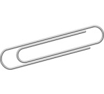 Trombone, galvanisé, 50 mm, argent