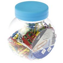 Paperclips, bekleed met plastic, 25 mm, assortiment