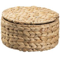 Corbeille de rangement CLARA L, avec couvercle, rond