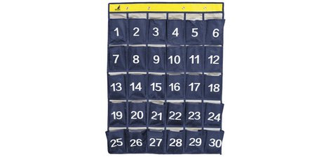 Pochette murale pour smartphones, avec 30 poches