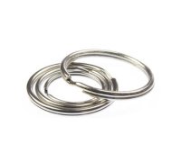 Anneau porte-clé, métal, diamètre: 32 mm, argent