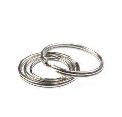 Anneau porte-clé, métal, diamètre: 32 mm, argent