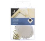 Attache pour cadre, diamètre: 30 mm, rond, blanc