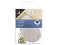 Attache pour cadre, diamètre: 30 mm, rond, blanc