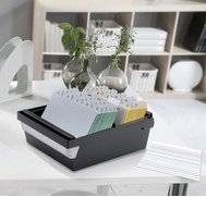 Fiches bristol, 148 x 105 mm, ligné, blanc