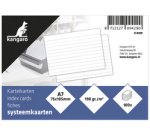 Fiches bristol, 105 x 750 mm, ligné, blanc