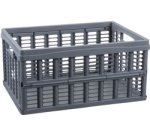 Caisse de rangement pliante, PP, 32,5 litres, noir