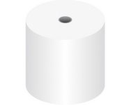 Rouleau de caisse, 76 mm x 46 m x 12 mm, blanc