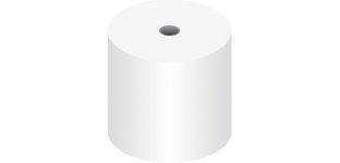 Rouleau de caisse, 57 mm x 46 m x 12 mm, blanc
