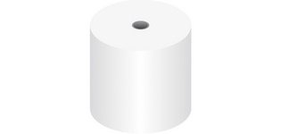 Rouleau de caisse, 76 mm x 46 m x 12 mm, blanc