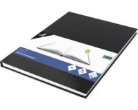 Cahier, A4, 160 pages, ligné, noir