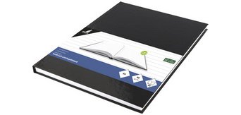 Cahier, A4, 160 pages, ligné, noir