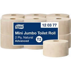 TORK Papier toilette en mini-rouleau Jumbo, 170 m, naturel