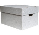 Boîte de rangement, petit, set de 3, blanc/gris