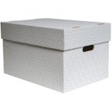 Boîte de rangement, grand, blanc/gris