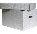Boîte de rangement, petit, set de 3, blanc/gris