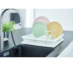 Plast team Égouttoir à vaisselle avec tablette, argent