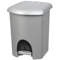 Poubelle cosmétique à pédale, 6 litres, argent