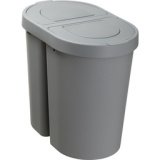 Poubelle tri sélectif SEATTLE DUO, 2x25 L