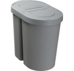 Poubelle tri sélectif SEATTLE DUO, 2x25 L