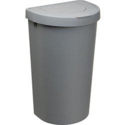 Poubelle SEATTLE, 45 litres, argent