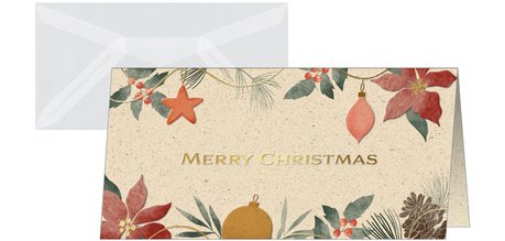 Carte de Noël 'Christmas Art', format long (2/3 A4)