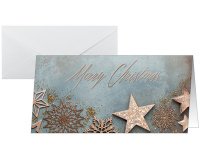 Kerstkaart 'Glamorous Christmas', lang formaat