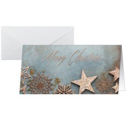 Kerstkaart 'Glamorous Christmas', lang formaat