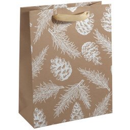 Sac cadeau de Noël 'Pine cones and pine branches'