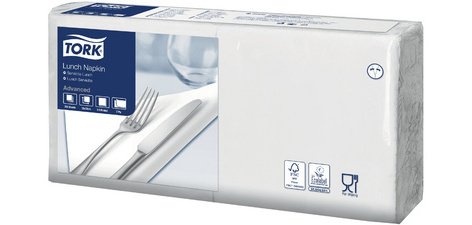 TORK Serviette Lunch, 328 x 325 mm, 3 couches, blanc