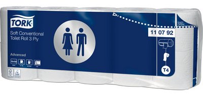 TORK Papier toilette, 3 couches, blanc