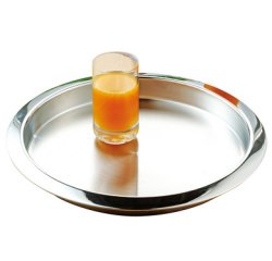 Plateau de service VENGA, rond, argent