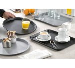 Plateau de service OHIO, rond, noir