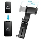 Support pour smartphone, à pince, pliable, noir