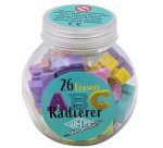 Gomme en plastique ABC, 26 pièces dans une boîte
