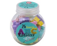 Gomme en plastique ABC, 26 pièces dans une boîte