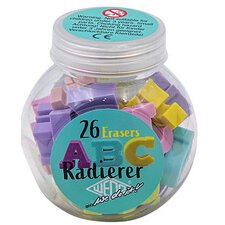 Rubberen gum ABC, 26 stuks in een doos